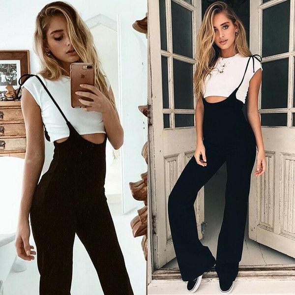 

women's jumpsuits & rompers women clubwear summer playsuit bodycon party jumpsuit romper trousers, Black;white