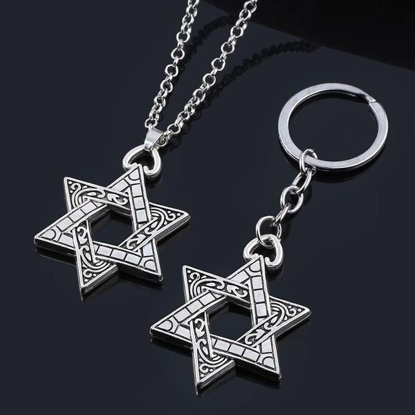 

pendant necklaces punk viking six-pointed star necklace, Silver