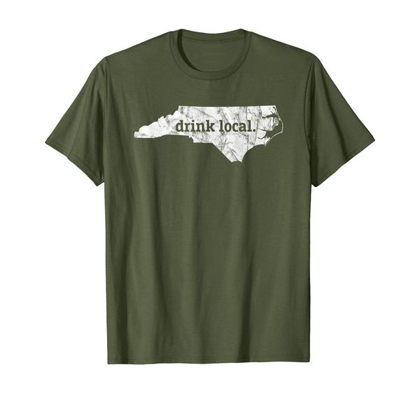 

nc craft beer drinker t-shirt drink local, White;black
