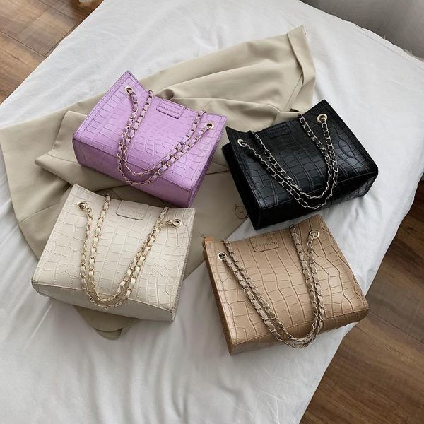 

evening bags women large capacity handbags pu leather stone pattern shoulder messenger fashion exquisite shopping bag