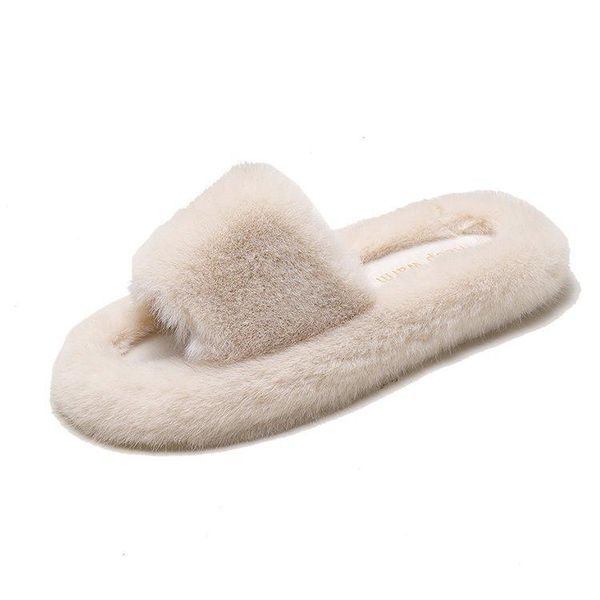 

walker spring plush slippers women's winter home furry ears indoor sapato feminino shoes woman, Black