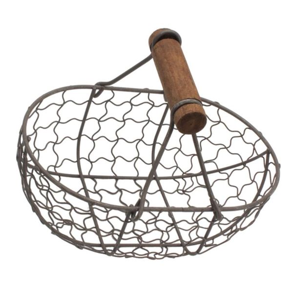 

storage baskets 1pc metal basket fruit vegetable container wrought iron holder