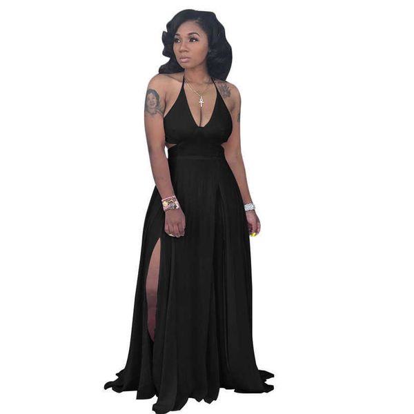 

summer fashion split long dress femme backless elegant beach dress vestidos mesh dresses women spaghetti strap y1006, Black;gray