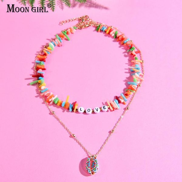 

pieces custom name choker shell pendant chain necklace for women goth aesthetic boho collier femme fashion summer jewelry chains, Silver