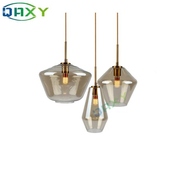 

pendant lamps post-modern clear/amber glass shade lights 3 style attractive hanging light kitchen bar el shop lamps[d1501]