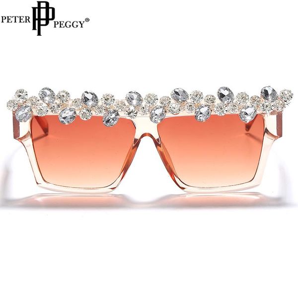 

oversized square diamond sunglasses women fashion rhinestone men one piece punk gafas shades glasses, White;black