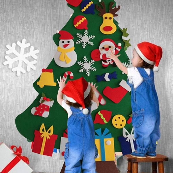 

christmas decorations diy felt tree decoration for home navidad year gifts ornaments detachable xmas gift