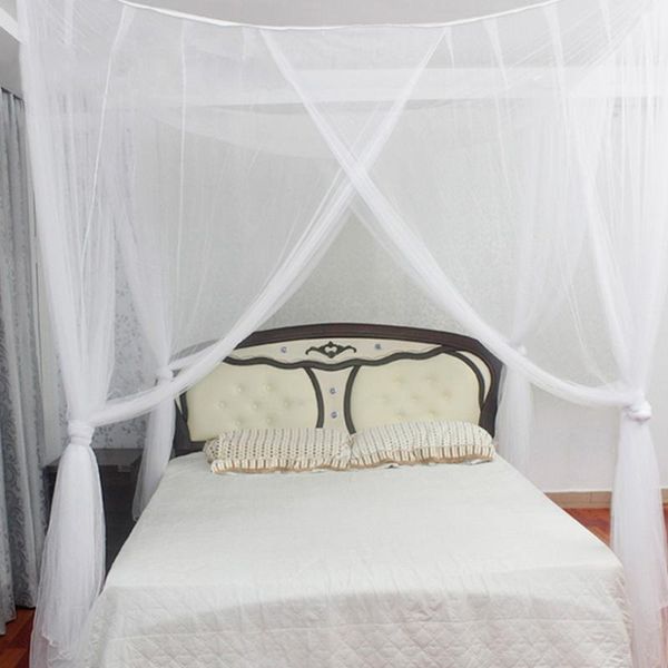 

bed canopy mosquito net 4 corner full netting for double four european style bedroom decoration tools hanging valance
