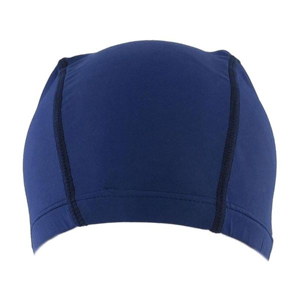 

polyester men women sporty flexible cloth swimming cap swim hat blue caps
