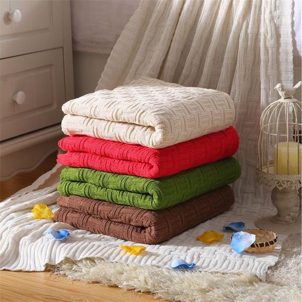 

blankets cotton woven pattern knitted blanket leisure wool sofa cover