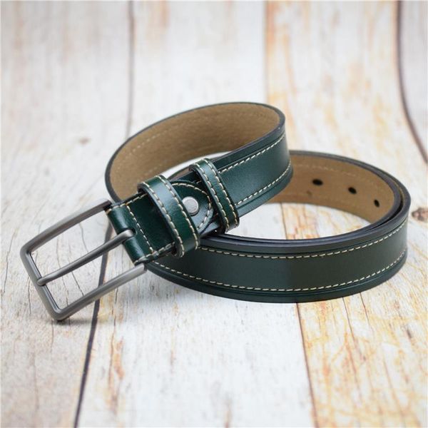

belts western auspicious belt men alloy buckle male genuine leather strap cummerbunds green brown coffee blue colour, Black;brown