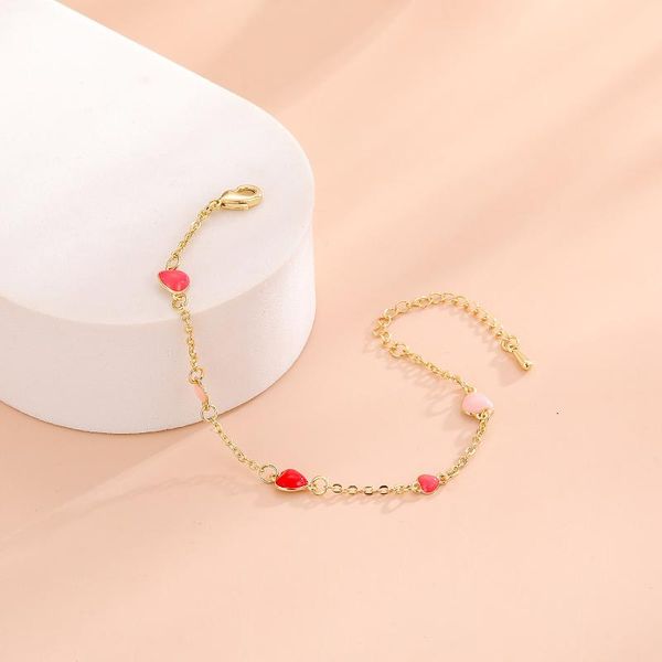 

link, chain bracelet simple girl love, Black