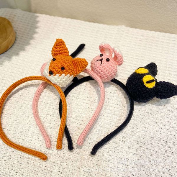 

funny black wash face manual wool woven net red, Black;brown