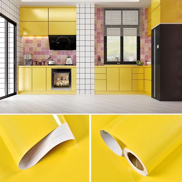 

wallpapers solid color self adhesive pvc wallpaper paper wall stickers kitchen cabinet deskrenovation sticker