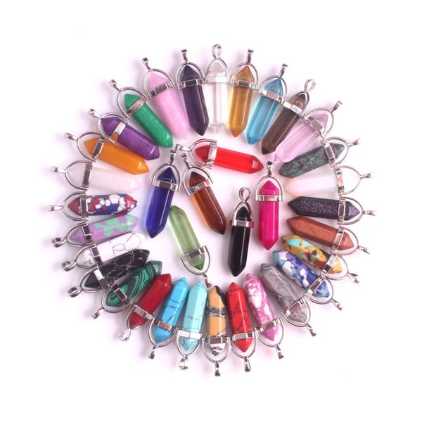 

natural crystal stone quartz glass silver plated pendant necklaces with chain fashion jewelry for women men party club decor accessories