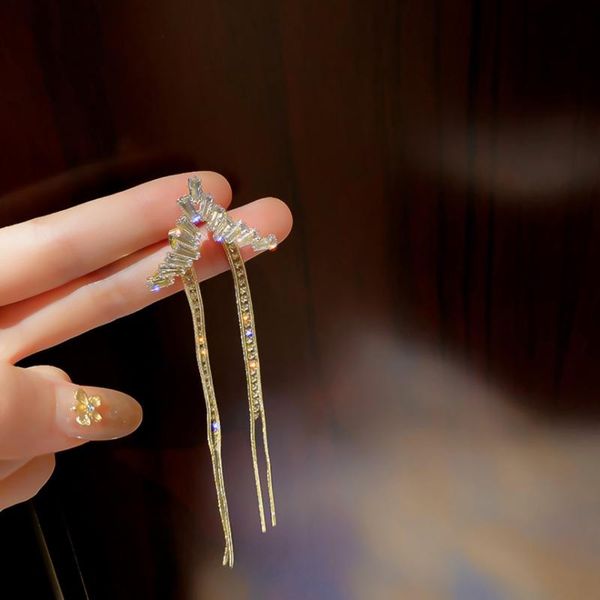 

stud summer style personality creative long pendant earrings luxury fashion casual banquet party for women, Golden;silver