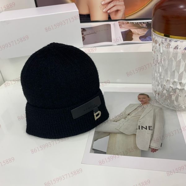 

2021 autumn knitted hats fashion new brand designer winter caps black color, Blue;gray