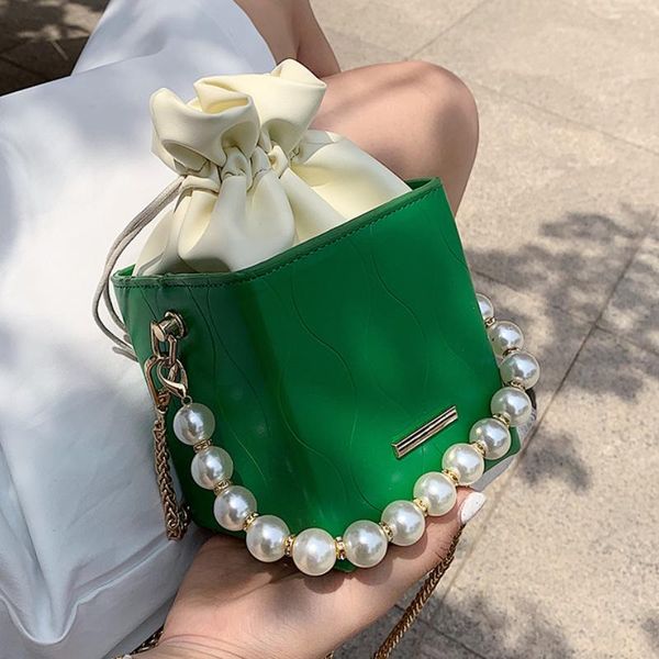

cross body pear handle hard box crossbody bag 2021 summer quality pu leather women's designer handbag chain shoulder messenger