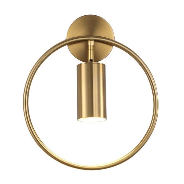 

modern minimalist light luxury wall lamp nordic bedroom bedside lamps el room electroplating round led golden lights