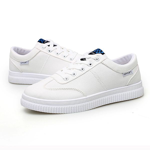 Sapatos Melhores Qualidade Homens Mulheres Canva Liso Preto Branco Vermelho Outono Andar de Luxo Mens Womens Casual