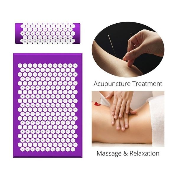 

yoga massage mat acupressure for back neck pain relief sensi acupuncture pillow set kuznetsov applicator