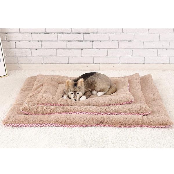 

kennels & pens 3 size dog bed warm soft short plush indoor cushion cat small medium large comfortable washable pets mat