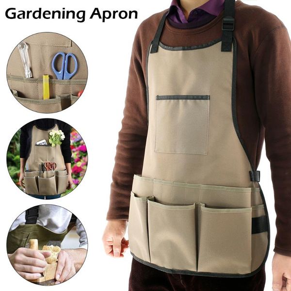 

heavy duty workshop tool apron adults waterproof oxford cloth thicken garden work pockets adjustable straps aprons