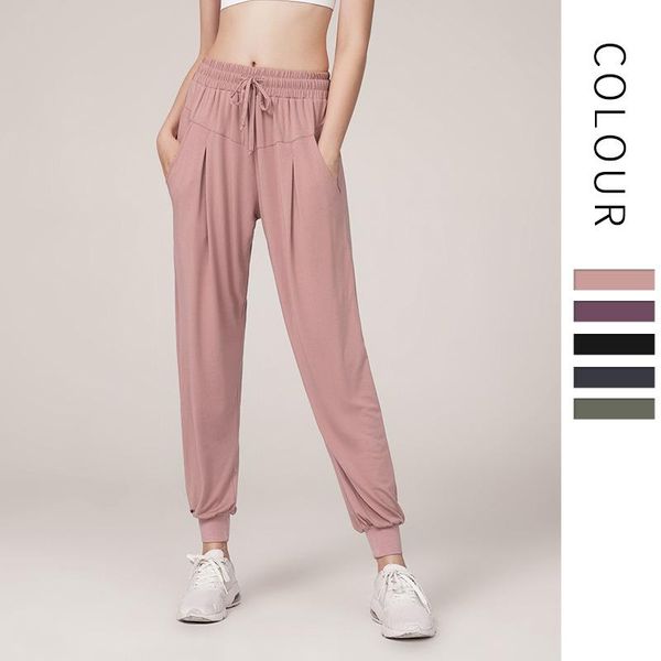 

women's pants & capris summer thin fast-drying women loose toe running fitness solid color pockets high waist casual lady, Black;white