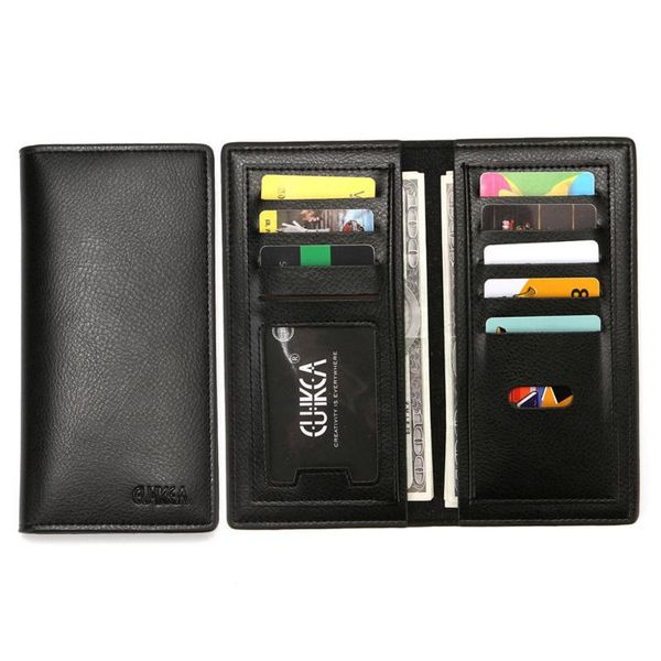 

card holders 2021 pu leather holder men id bag long bank black wallet clutch bifold purse, Brown;gray