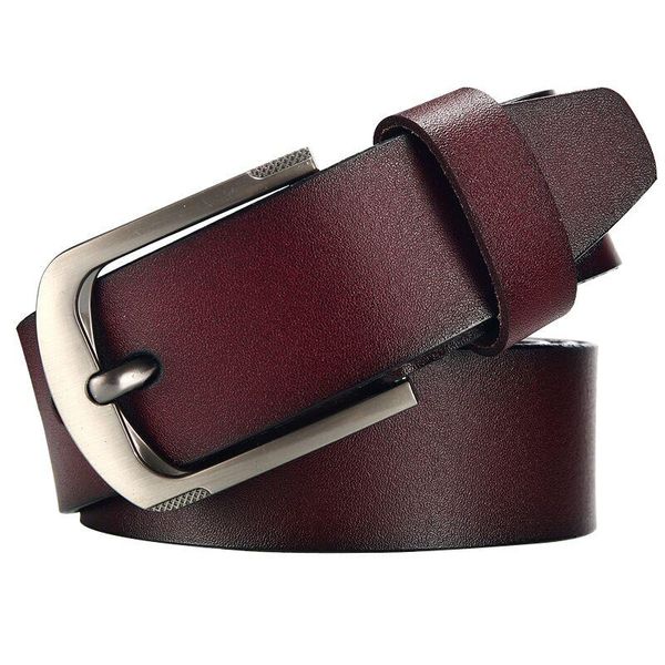 

belts genuine leather belt men metal buckle male business trouser strap fashion vintage cowboy for, Black;brown