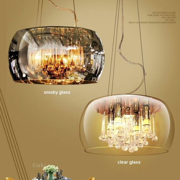 

pendant lamps modern crystal led light dining room home decor nordic loft glass suspension luminaire for foyer bar bedroom coffee shop