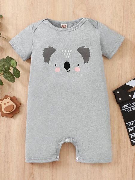 

baby cartoon graphic romper she01, Blue