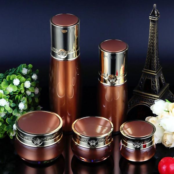 

storage bottles & jars 6pcs acrylic cream jar ,acrylic lotion pump bottle, spray bottle cosmetic container suit