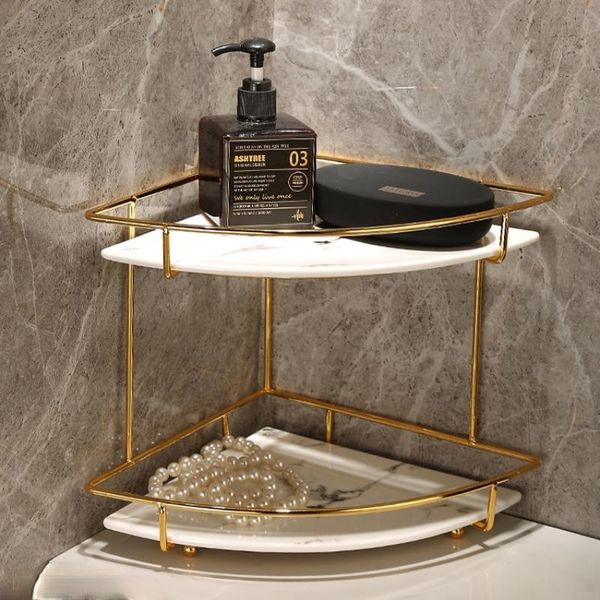 

bathroom kitchen corner cosmetics deskhand washing washstand triangle storage rack bottles & jars