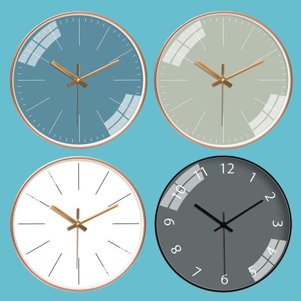

[12 inch 30cm] living room bedroom modern simple creative fashion solid color clock mute quartz wall watch clocks