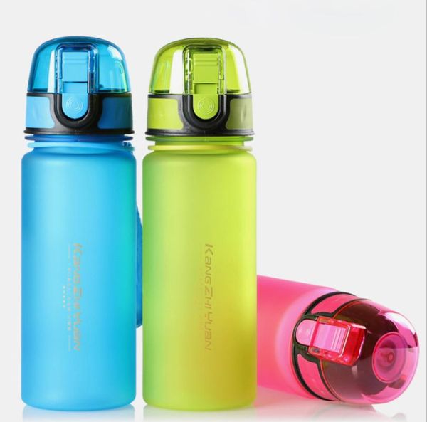 

water bottles lc 400ml button lid plastic bottle rubber finished flask