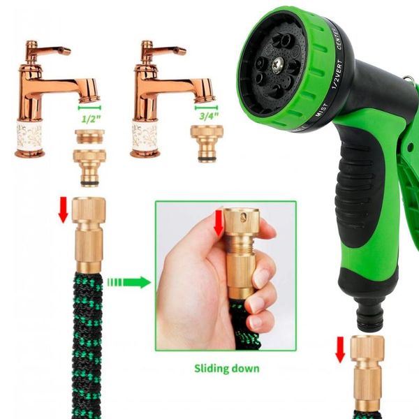 

garden hose pipe water expandable magic gun foam pot watering equipments
