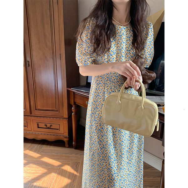 

luxury casual dresses allo2021 women's little daisy french floral drs summer korean waist long skirt 20897, Black;gray