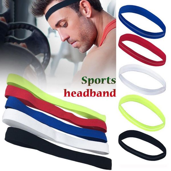 

yoga hair bands professional sport headband men women head sweat run football tennis headscarf silicone anti-slip elastic sweatband hairband