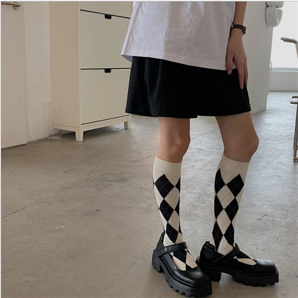 

8 pieces ioulor leg socks, Black