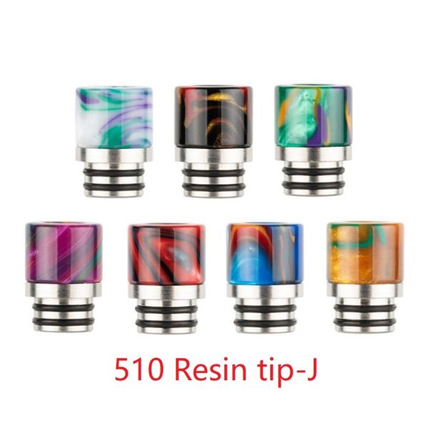 Disponibile 510 Drip Tip Accessori per fumatori Epoxy Mouthpeice Wire Bore Emettitore in acciaio inossidabile Suck per TFV8 X Big Baby Crown Atomizer E Bocchino per flusso d'aria per sigarette