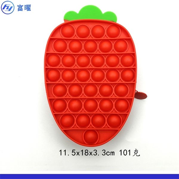 

silicone radish shape silicone bag rat killing pioneer zero wallet