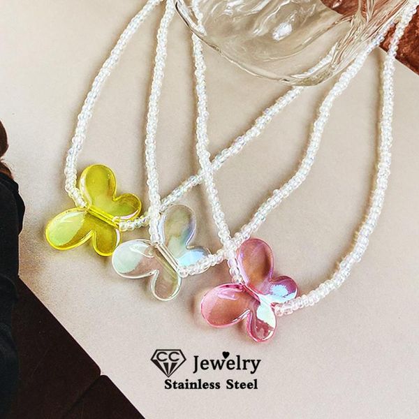 

chains necklace for girls butterfly shape clavicle chain trendy choker personalized colar fashion jewelry party gifts yh593, Silver