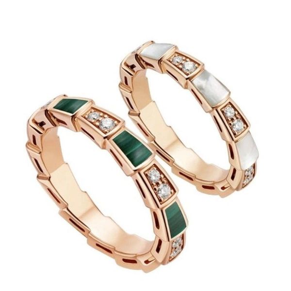 

titanium steel metal ring, white and green shell inlaid with diamond original design wedding jewelry, couple, Slivery;golden