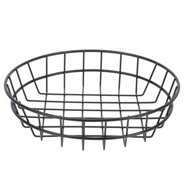 

dishes & plates 1pc delicate iron fruit basket storage holder snack (black)