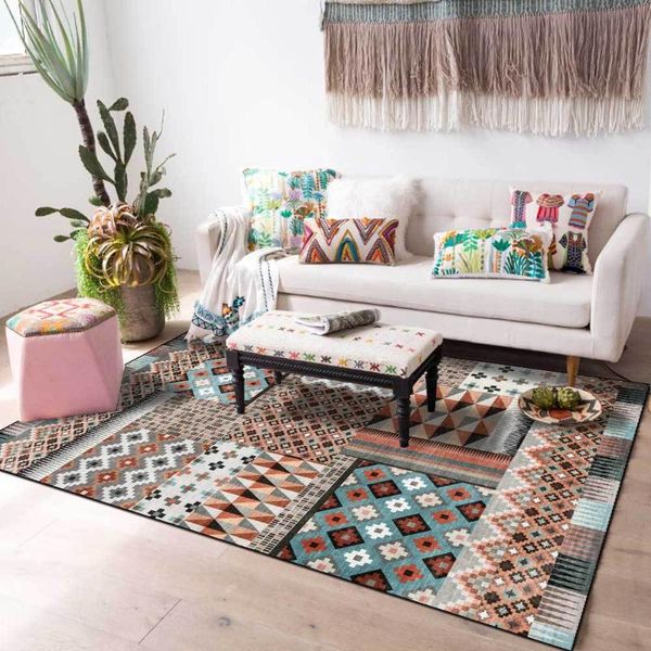 

fashion persian style carpet and rug ethnic geometric stitching livingroom sofa table tapete kitchen bathroom corridor floor mat carpets