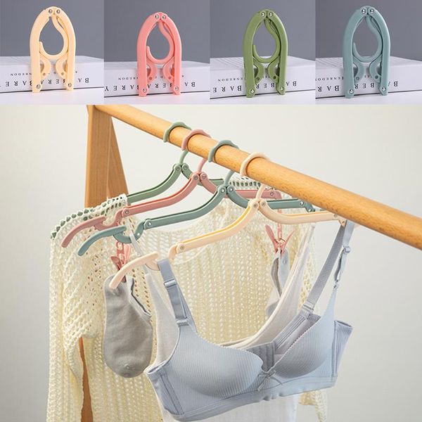 

hangers & racks suchme portable folding travel clothes hanger with clip plastic non-slip lightweight drying rack for home outdoor