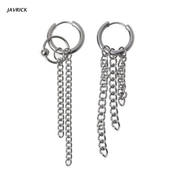 

earrings & necklace 12 pairs titanium steel statement kpop korean fashion cross feather set chain dangle hoop kit x5qd, Silver