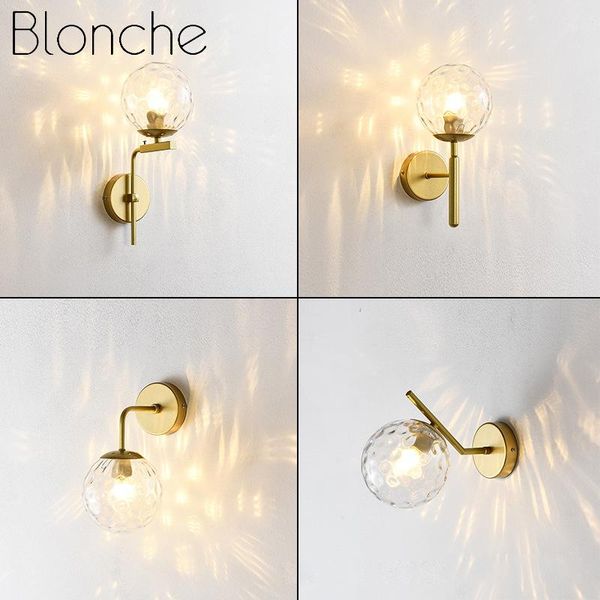 

modern glass art wall light bedside lamp el restaurant loft sconces for bedroom living room nordic bar aisle fixture e14