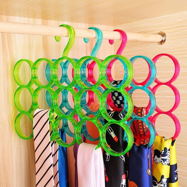 

clothing & wardrobe storage colorful nordic wind circle holes scarf shawl display hang multi-purpose household hanger tie belt organize hold